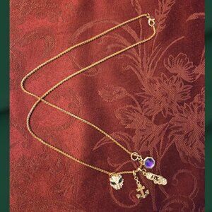 Effy Gold Tone Necklace With 4 Charms - New